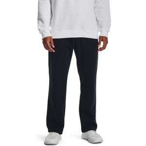 Under Armour Men's Rival Fleece Pants (Medium, (001) Black / / White)