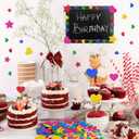 625Pcs Foam Stickers,5Sheets Glitter Heart Star Shape Stickers Colorful Self Adhesive Sticker for Scrapbooking Crafts Art DIY Greeting Card Home Decor Party Supplies(Valentine's Day Style)