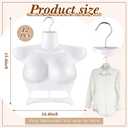 Suzile 12 Pcs Female Mannequin Torso Hollow Back Stackable Dress Form Upper Mannequin Hanger Women Body Torso with Hanging Hooks for Tshirt Display Countertop Craft Show Photos Design Shop (White), 15.4 inches