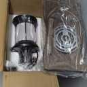 Rustic Industrial Wall Sconces, Black Metal Lantern with Wood Backplate, Farmhouse Indoor Light Fixture for Dining Room, Hallway, Porch (2pack)