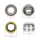 2 Set Fits for 1-1/16'' inch Axles Trailer Wheel Hub Bearings,L44649 L44610 Bearings,12192TB Seal OD 1.980'',Dust Cover and Cotter Pin,Bearing Size ID 1.0625", OD 1.9800", Width 0.560".