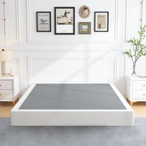 ALDRICH 7 Inch Heavy Duty Metal Box Spring Mattress Foundation 3000lbs Max Weight Capacity/Non-Slip/No Noise/Easy Assembly/Easy Clean Cover, Queen