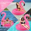 Sinbyuer Flamingo Inflatable Pool Floats, Pool Tubes Swim Ring Pink Pool Float, 42Inch Large Pool Float, Pool Inner Tube Beach Floats for Adults, Blow Up Floaties Water Floaties Pool Raft Lounger Lake