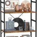 NUMENN 4 Tier Bookshelf, Tall Bookcase Shelf Storage Organizer, Modern Book Shelf for Bedroom, Living Room and Home Office, Vintage