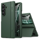for Samsung Galaxy Z Fold 7 Case Slim with Kickstand, Full Hinge Protection, Tempered Screen Protector, Shockproof Cover, Daily Drop Protective Phone Case for Samsung Galaxy Z Fold7 2025, Green