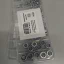 2 x 201pcs Locknuts Assortment Kit,M3 M4 M5 M6 M8 M10 M12 Metric Nylon Insert Lock Nuts Set,304 Stainless Steel Lock Nuts