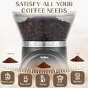 AYCHIRO Electric Conical Burr Coffee Grinder, Touchscreen Coffee Grinder for Home Use, Compact Burr Mill Grinder with 30 Grind Settings, Detachable Hopper & Coffee Container, Black