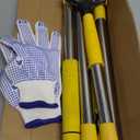 4"Razor Blade Floor Scraper with Long Handle,61in Adjustable Floor Scraper Heavy Duty with 10PCS Extra Metal Blades Paint Scraper for Cleaning Stickers Gum Glass Wall Tile Linoleum Stove Top