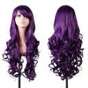 Wigs 32 inch Wavy Curly Cosplay Wig With Wig Cap and Comb (Dark Purple)