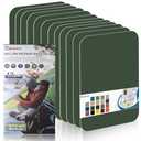 Cahomo 7.9x3.9 inch 12 PCS Nylon Repair Patch Nylon Repair Tape Self Adhesive Fabric Tapes Outdoor Camping Gear Fabric kit for Tent, Umbrella, Down Jackets, Sleeping Bag, Knapsack（Army Green）