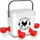 Tgeyd Chicken Waterer - Chicken Water Feeder with 4 Water Cups - Automatic Chicken Waterer No Waste - Poultry Waterer with 2 Gallon for Chickens Ducks and Goose
