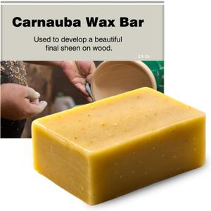 Carnauba Wax Paste - Carnauba Wax Stick for Wood Buffing Compound - High-Gloss Finish - Prevents Cracking Or Warping - Easy Application - Non-Staining (2.8 Ounce (Pack of 1))