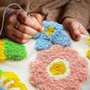 Lumbar Pillow Covers 12x20 - Tufted Decorative Throw Pillow Cover with Zipper for Couch Sofa Bed Living Room Aesthetic Soft Spring Summer Farmhouse Oblong Pillowcase, Five Color Flower