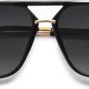 SOJOS Sunglasses for Women & Men, Square, Retro, Polarized Lens, Trendy Aviator, 90s Shades