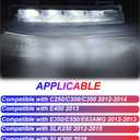 Egreat Fog Light LED Daytime Running Light Fog Lamp Compatible with 2007-2014 Mercedes Benz C Class W204 C250 C300 C350 E Class W212 E350 E63 Left#2049068900 Right#2049069000