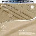 PureFit Waterproof Outdoor Cushion Covers Replacement for Patio Furniture Chair Seat Cushion Covers 24x24 inch for Outdoor Furniture Garden Backyard with Zipper, 2 Pack SLIPCOVERS ONLY, Camel