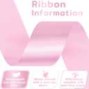 2 x 60 Yards Pink Satin Ribbon 1-1/2 Inch, Solid Polyester Fabric Ribbon for Gift Wrapping, Crafts, Flower Bouquet, Wedding, Festival, Christmas, Halloween