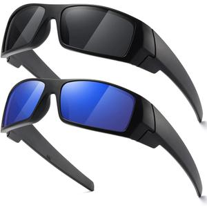 Polarized Sunglasses Men Womens Trendy Retro Sports Rectangular Wrap Around Vintage Shot Shield