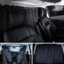 MEEWOO Car Divider Privacy Curtain, Blackout Suede Sun Shade Cover Front & Rear Seat Partition Space Divider Auto Van Truck Interior Accessories for Family Camping Baby Sleeping (Black, Large)