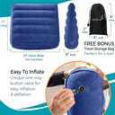 Circa Air Inflatable Wedge Pillow for Traveling Travel Wedge Pillow for Sleeping. Extra Wide 27" Portable Bed Wedge Pillows for Sleep Apnea, Acid Reflux, Leg, Back and Knee Support, Blow up Wedge