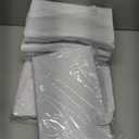 6 Packs White Round Tablecloth -90inch,100% Polyester Fabric Washable Table Clothes for Wedding/Party