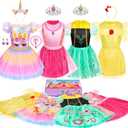 Princess Dress Up for Girls 3 4 5 6, Kids' Dress Up Pretend Play Clothes Princess Toys Gift for Little Girls
