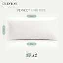 King Size Bed Pillows Set of 4 Soft & Supportive Down Alternative Microfiber Filling, Plush White 36x20 Sleeping Pillows for Side and Back Sleepers, Breathable, Machine Washable