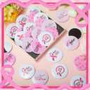 Vicenpal 48 Pcs Breast Cancer Awareness Gifts Bulk Mini Pocket Mirrors for Women Pink Ribbon Portable Round Makeup Mirror for Breast Cancer Charity, Office, Fundraiser Events