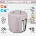 wiwens Thermo Food Jar for Hot Food Adults 32OZ Soup Thermo Lunch Containers Wide Mouth Vacuum Insulated Stainless Steel Leakproof Bento Box with Spoon (Purple)