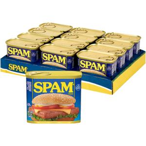 SPAM Classic, SPAM Canned Meat, 12 oz Can (12 Pack) (EXP 02/22/28)