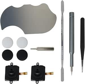 Professional Joystick Replacement Kit with T5 Screwdriver and Silicone Thumb Grip Caps for Oculus Quest 2 Controller(11 in one) - Upgraded Maintenance Tools Included 