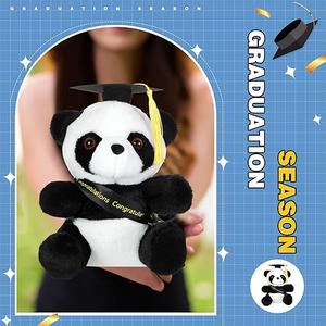 8 Inch Graduation Plush Stuffed Animal Toys Graduation Bear Gift for Class of 2024 Kindergarten Elementary High School College Grad Party Favor Supplies(Panda Bear)