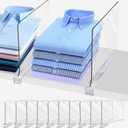 Acrylic Shelf Dividers for Closet Organization, Closet Shelf Organizer for Bedroom, Closet Dividers for Shelves Clear Clothing Divider Shelf(Clear,10 Pack)