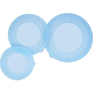 3 Pack Silicone Replacement Lids for OXO 1.5-Quart, 3-Quart & 5-Quart Good Grips Stainless-Steel Mixing Bowls, See-Through Silicone Lids, Dishwasher & Microwave Safe (Bowls Are Not Included)
