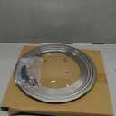 Stainless Steel Universal Lid for Pans Pots Fits 8.25 9 10 11 12 Inch Cast Iron Skillets Frying Pans Woks - Design with Heat Resistant Handle and Vent Hole - Black Handle