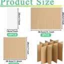 4-Pack Glassware Protection SetGlassware Dish Packing Boxes Corrugated Dividers & 48 Foam Sleeves for 16x12x12 Moving Boxes (Box Not Included)