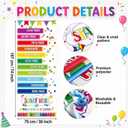 5 x chiazllta Colorful Can Rolling Game Props Back to School Games Roll the Can Challenge Raffle Set First Day of School Tabletop Roll Game for Welcome to Schools Graduation Birthday Gift Prizes
