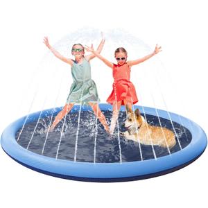 STUDESK Splash Pad for Kids and Dog, Upgraded 67" Extra Large Sprinkler Pool Outdoor Water Toys, Non Slip Splash Pad Play Mat Gifts for Baby Toddlers Girls Boys Children or Pet Dog
