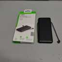 Belkin Portable Charger Power Bank for iPhone/Android (10,000mAh), 23W Battery Pack with Integrated USB-C, Lightning Cables, Pass-Through Capability, Charge 2 Devices at Once, Phone Charger Power Bank