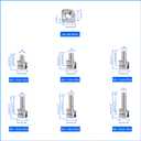 5 x 72 Pack-36 Sets M6 x 10/12/14/16/18/20 Stainless Steel 304 Hex Head Bolts Nuts Washers Assortment Kit for ATV Bike, Motorcycle, Scooter Battery Terminal