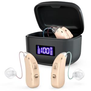 hearing aids for seniors,rechargeable hearing aids with noise cancelling,behind-the-ear Invisible Comfortable,small Digital hearing aid,clarity,hearing assistance devices,otc hearing aid