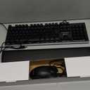 RedThunder K10 Wired Gaming Keyboard and Mouse and Wrist Rest Combo, RGB Backlit, Mechanical Feel Anti-ghosting Keyboard + 7D 7200 DPI Mice+Soft Leather Wrist Rest 3 in 1 PC Gamer Accessories(Black)