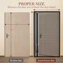 Yotache Reversible Left Right Side Opening Magnetic Screen Door Fits Door Size 30 x 80, Narrow Durable Polyester Mesh Curtain, Actual Screen Size 32" x 81" Black