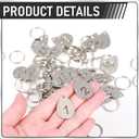 Yaocom 50 Pcs Hollowed Stainless Steel Number Tags Metal Numbered Key Number Labels Coat Check ID Tags with Key Rings Chain for Backpack Hooks Dormitory Keys House Lockers