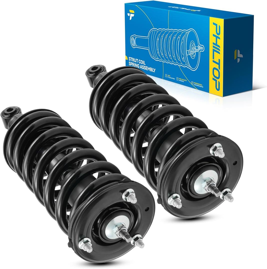 PHILTOP Front Complete Struts Shock Absorber for TITAN 2004-2015, TITAN 2017-2022, Quick Suspension 171358 * 2, Struts with Coil Spring Assemblies SAA961 2 Pcs