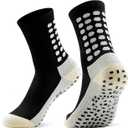 HYCLES Kids Grip Soccer Socks, 1 Pairs Youth Non Slip Athletic Cotton Cushioned Socks for 4-12 Years Boys Girls