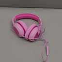 EarFun Kids Headphones Wired with Microphone, 85/94dB Volume Limit Headphones for Kids, Portable Wired Headphone with Share port, Stereo Sound Foldable Headset for School/Tablet/Kindle Fascia Pink