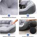 INVENHO Medium Dog Beds for Medium Dogs Washable, Rectangle Dog Bed Medium Size Dog, Orthopedic Dog Bed, Warming Soft Calming Sleeping Puppy Bed Durable Pet Bed with Anti-Slip Bottom, Gray Medium (30"x24"x9")