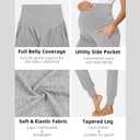Maternity Pants Lounge Workout Joggers Track Cuff Over The Belly Sweatpants Stretchy Pregnancy Pajama Pants (Gray, XL)