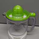 Proctor Silex Electric Citrus Juicer Machine, Large 34 oz. Pitcher, Pressure Activated, 2 Reamers for Big and Small Fruit, Pulp Control, for Orange, Lemon, Grapefruit Juice, White & Green (66340)